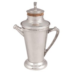 Vintage 20th Century American Silver Plated "Recipe" Cocktail Shaker, circa 1930