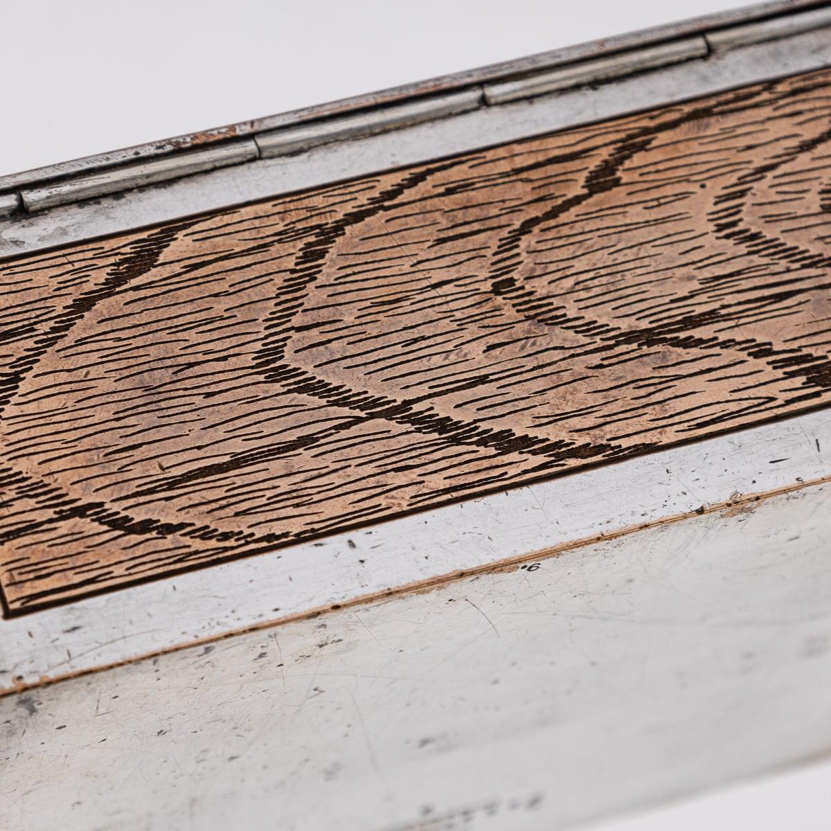 Amerikanische versilberte Trompe-I'oeil-Zigarettenschachtel des 20. Jahrhunderts, Tiffany & Co., um 1910 im Angebot 8