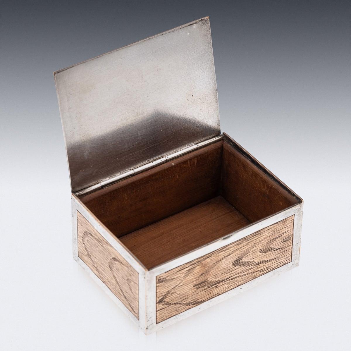 Amerikanische versilberte Trompe-I'oeil-Zigarettenschachtel des 20. Jahrhunderts, Tiffany & Co., um 1910 im Angebot 3