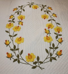 20th Century Applique Quilt with Fantastic Quilting