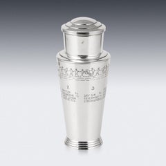 20thC Art Deco Silver Plated Cocktail Shaker, Keith Murray For Mappin & Webb