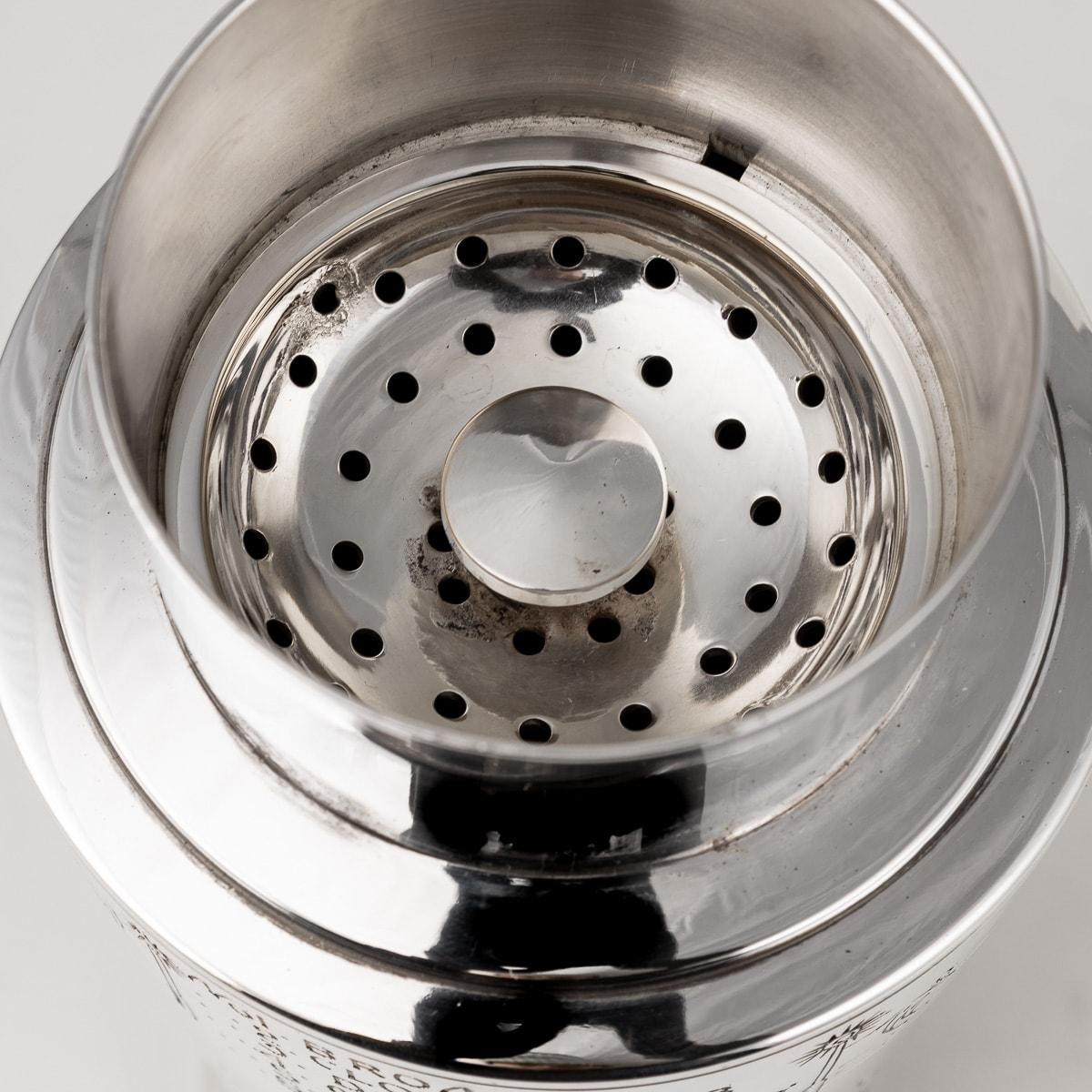 20thC Art Deco Silver Plated Cocktail Shaker, Keith Murray For Mappin & Webb 1