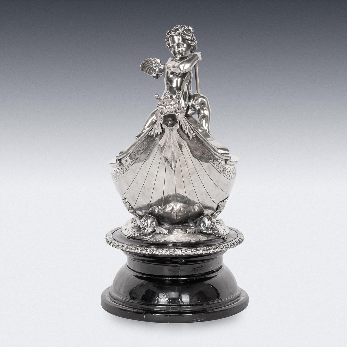 Centro de mesa austriaco de plata maciza del siglo XX, Vincent Mayers Sohne c.1900 Austríaco en venta