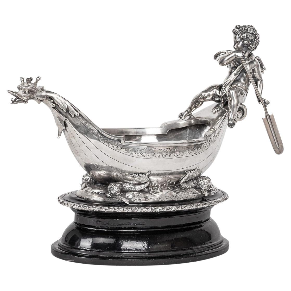 20thC Austrian Solid Silver Centrepiece, Vincent Mayers Sohne c.1900