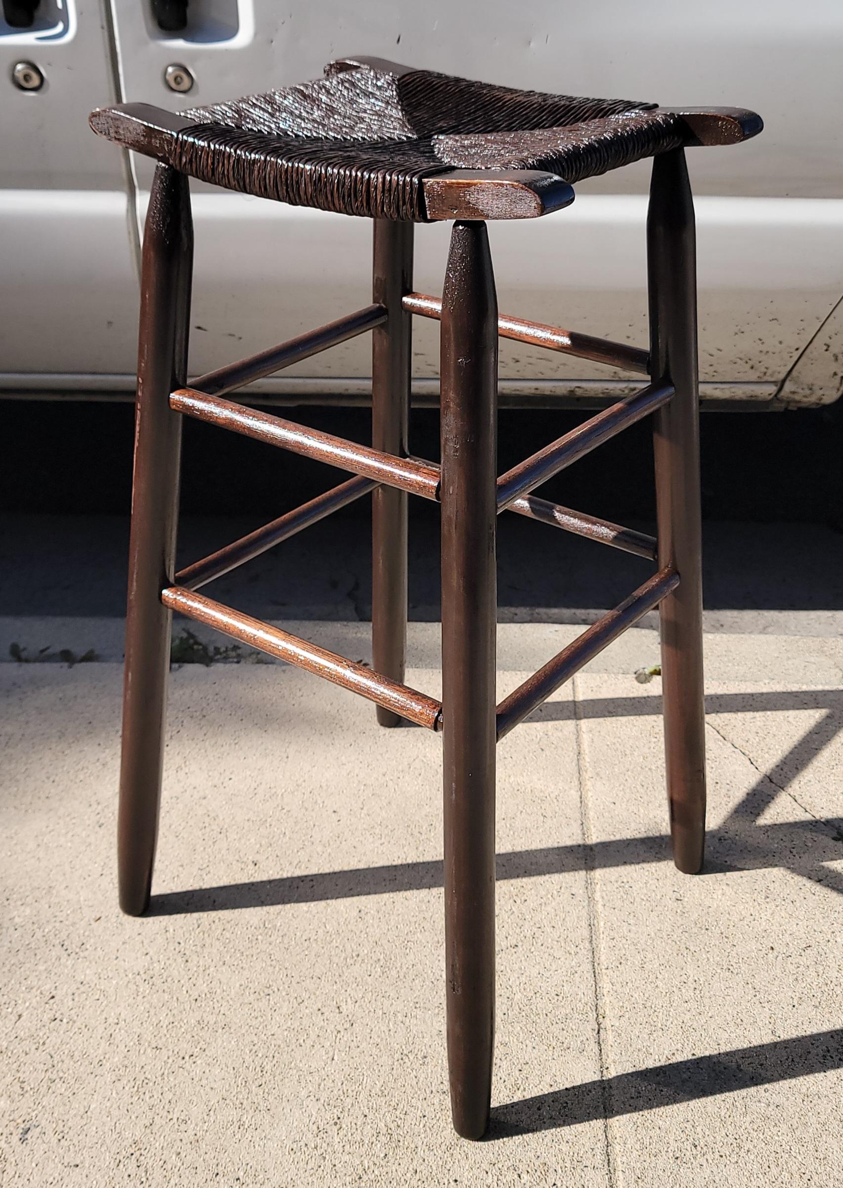 Rattan 20Thc Bar Stools In Dark Surface For Sale