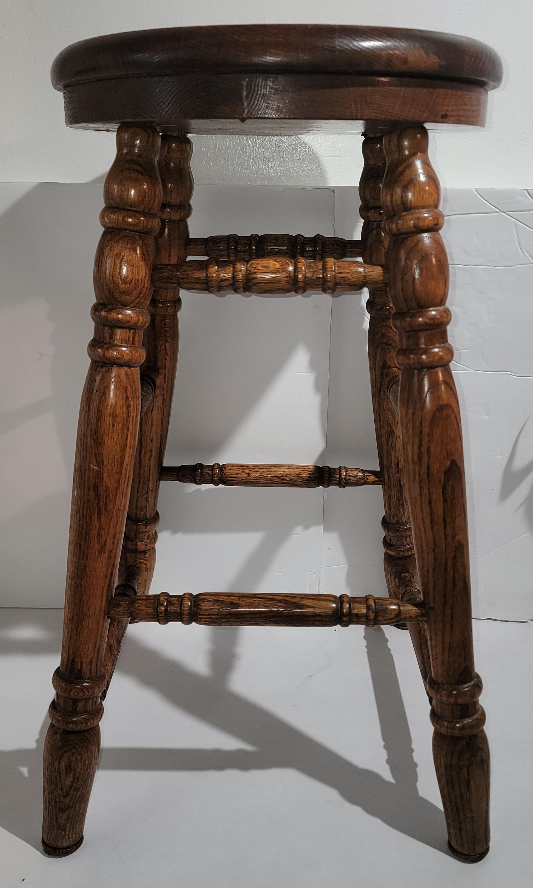 American 20thc Bar Stools, Pair For Sale