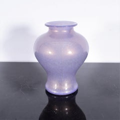 20th Century Barovier & Toso Murano Lilac Glass Vases with Gold Inclusions Italy