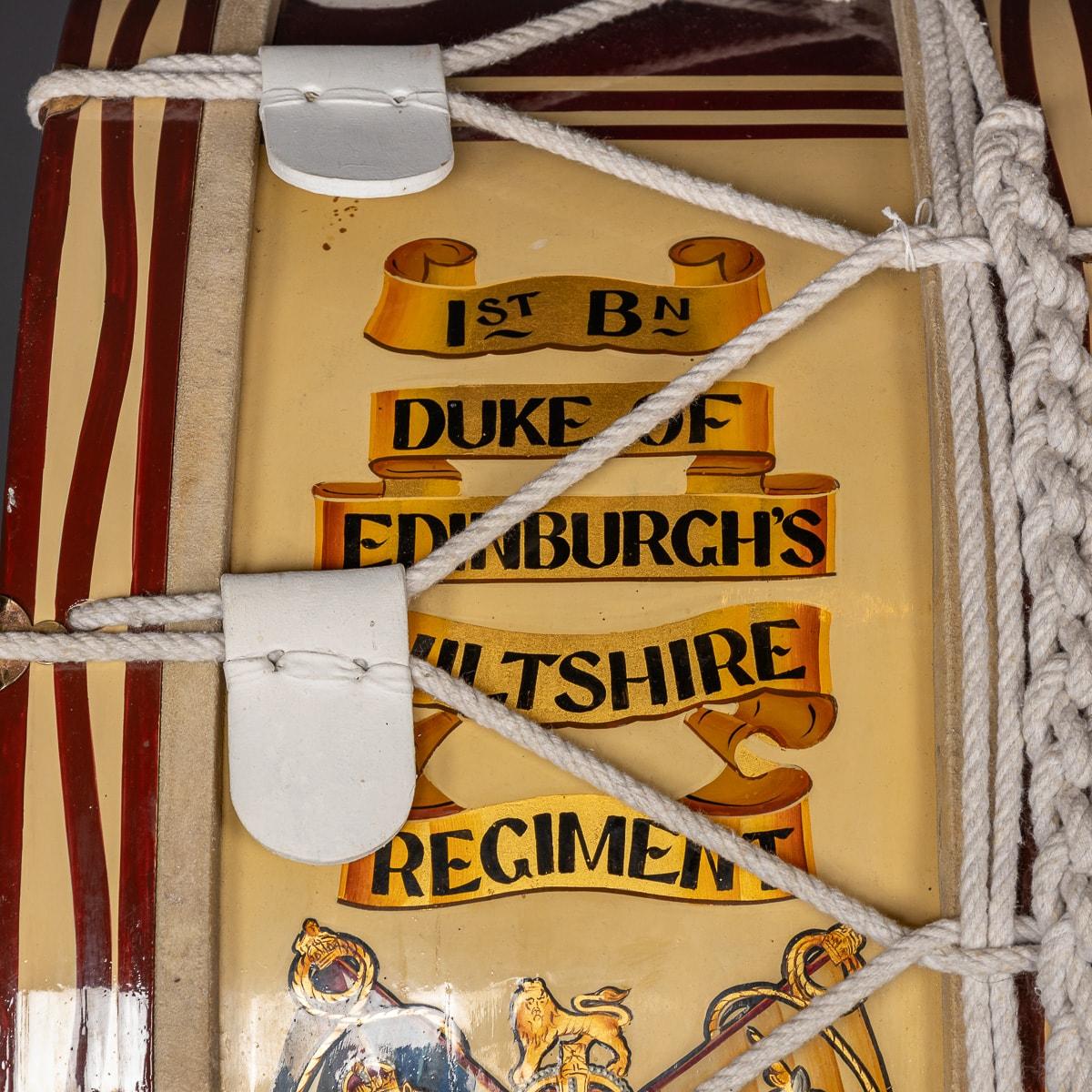 20thC Bass Drum Of The Duke Of Edinburghs 1St Battalion Wiltshire Regiment Band 2