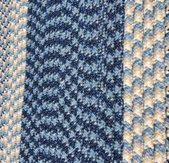 20thc Blue & Grey Room Size Braided Rug