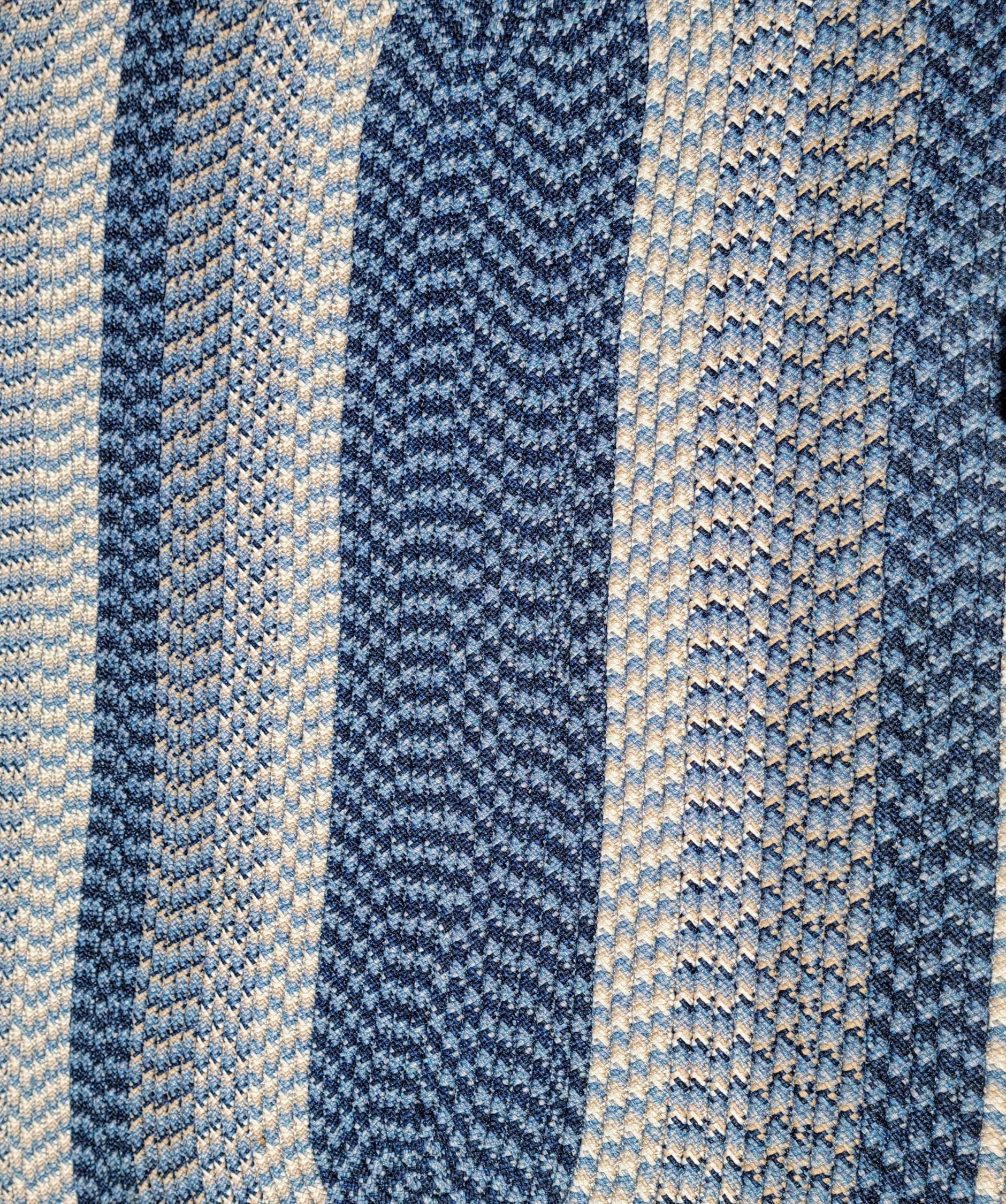 20thc Blauer & Grauer Flechtteppich in Raumgröße im Zustand „Gut“ im Angebot in Los Angeles, CA