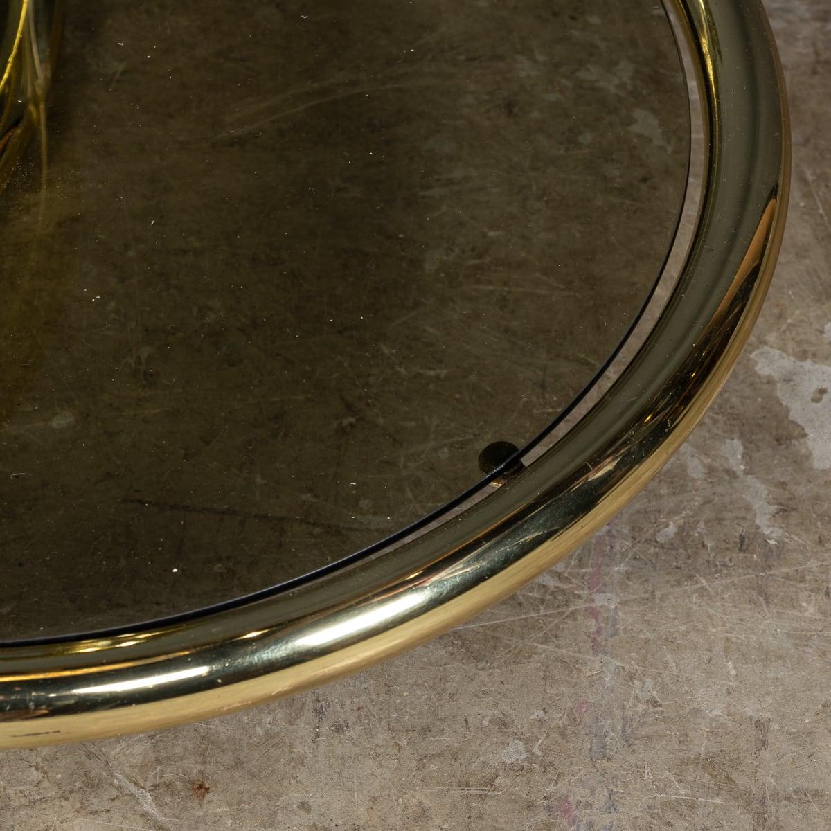 20thC Brass & Glass Three-Tier 