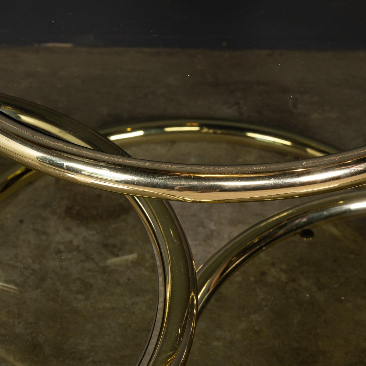 20thC Brass & Glass Three-Tier 