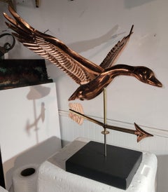 20Thc Canadian Goose Copper  Weather Vane on Mount