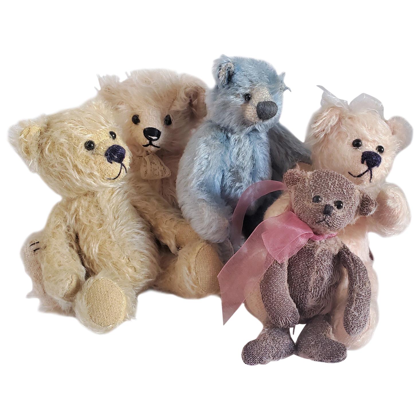 20th Century Collection of Five Contemporary Bears For Sale