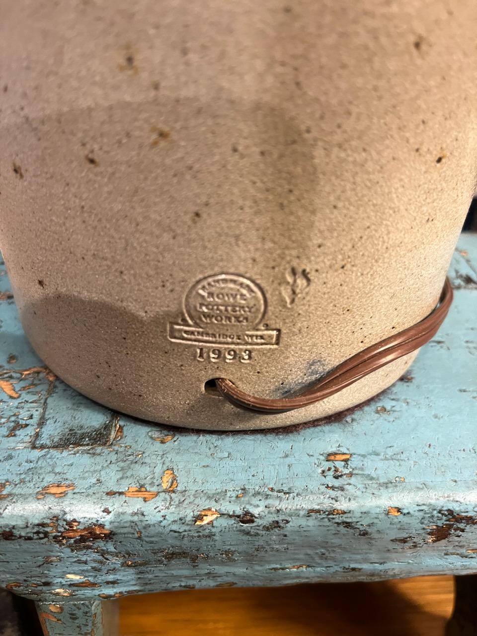 20thc Decorated Crock Lamp In Good Condition For Sale In Los Angeles, CA