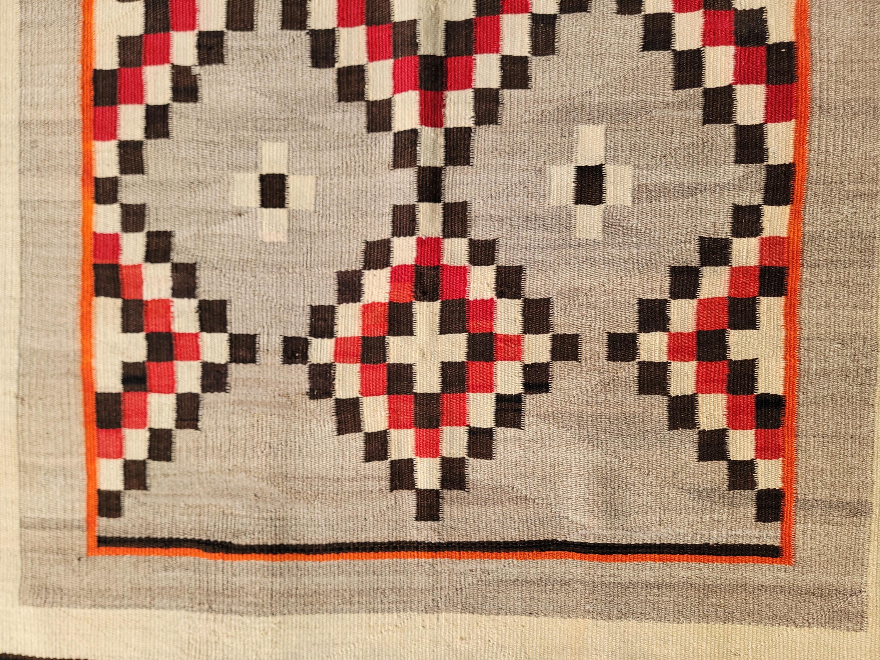 20Thc Frühe geometrische Navajo-Weberei (Adirondack) im Angebot