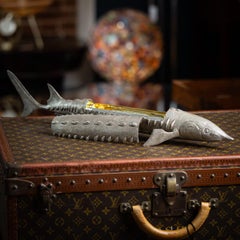 20thC Elizabeth Ii Solid Silver Sturgeon-Form Caviar Server, Asprey & Co c.1965