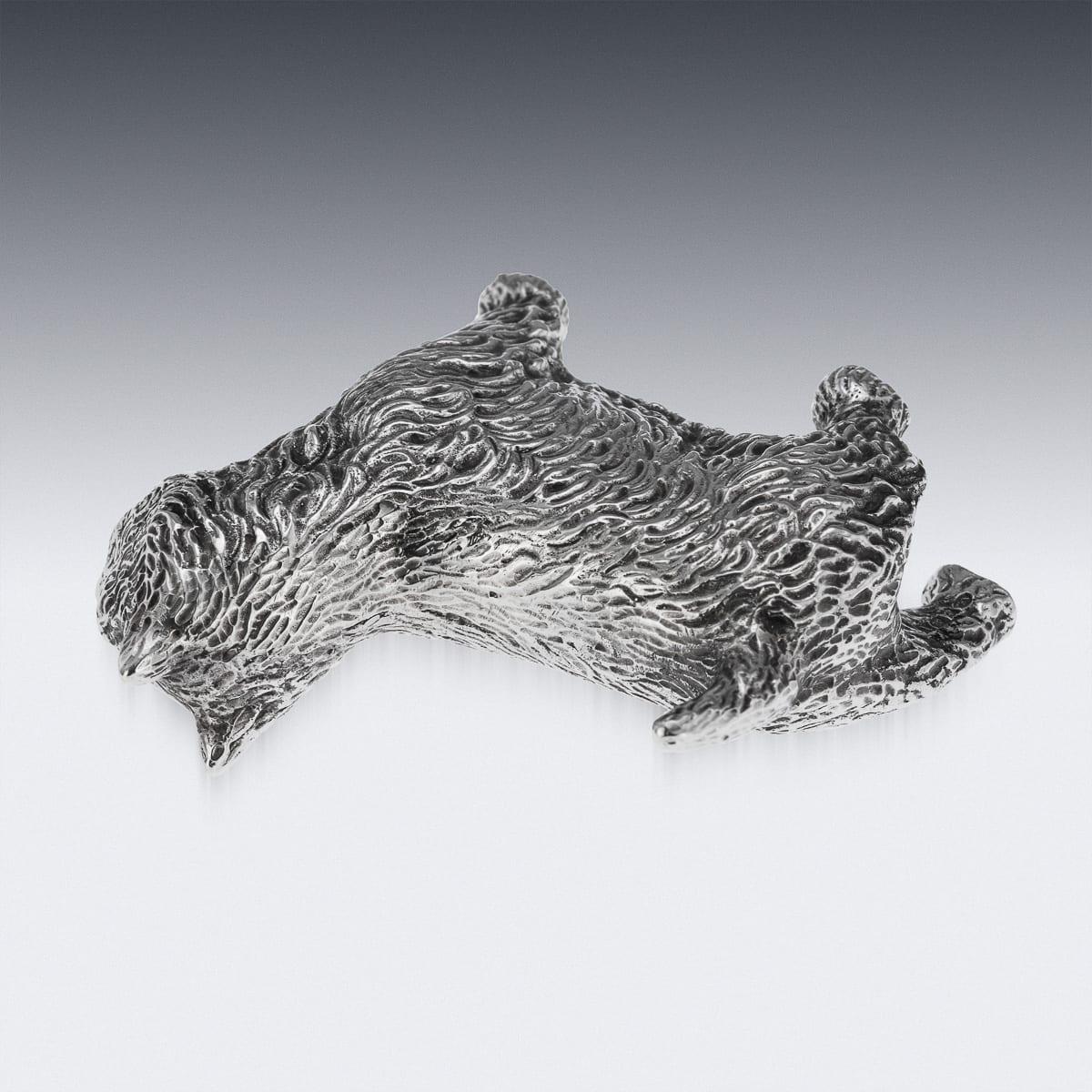 Novità inglese del 20° secolo in argento massiccio West Highland Terrier Peso da scrivania c.1972 in vendita 1