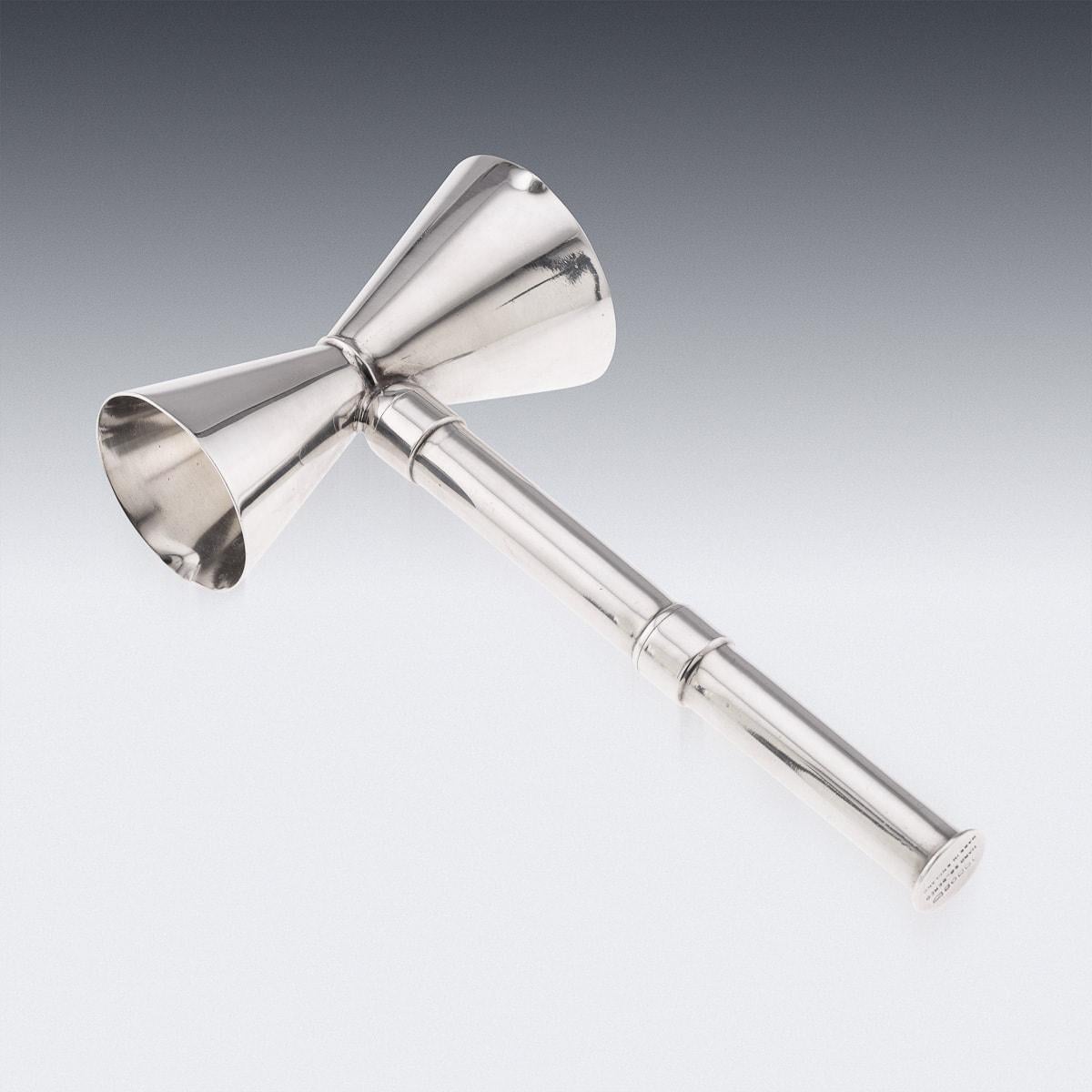 Other 20thC English Silver Plated Drinks Measure, Corkscrew & Bottle Opener By Dunhill