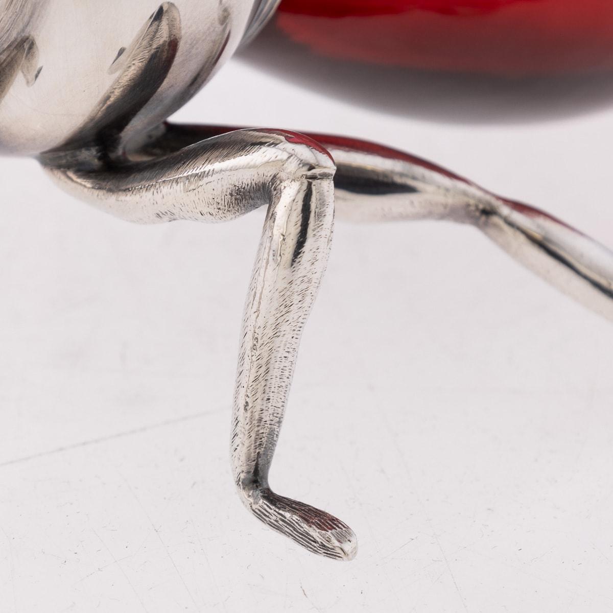 20thC English Silver Plated Novelty Wasp Condiment Bowl & Spoon, Mappin & Webb For Sale 7