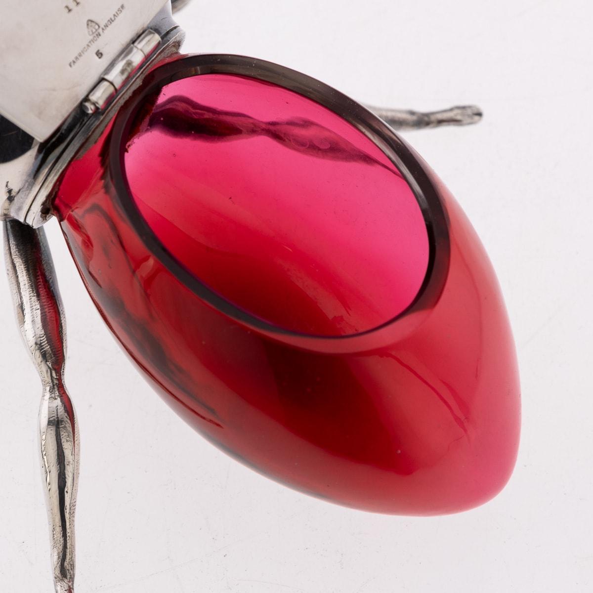 20thC English Silver Plated Novelty Wasp Condiment Bowl & Spoon, Mappin & Webb For Sale 10