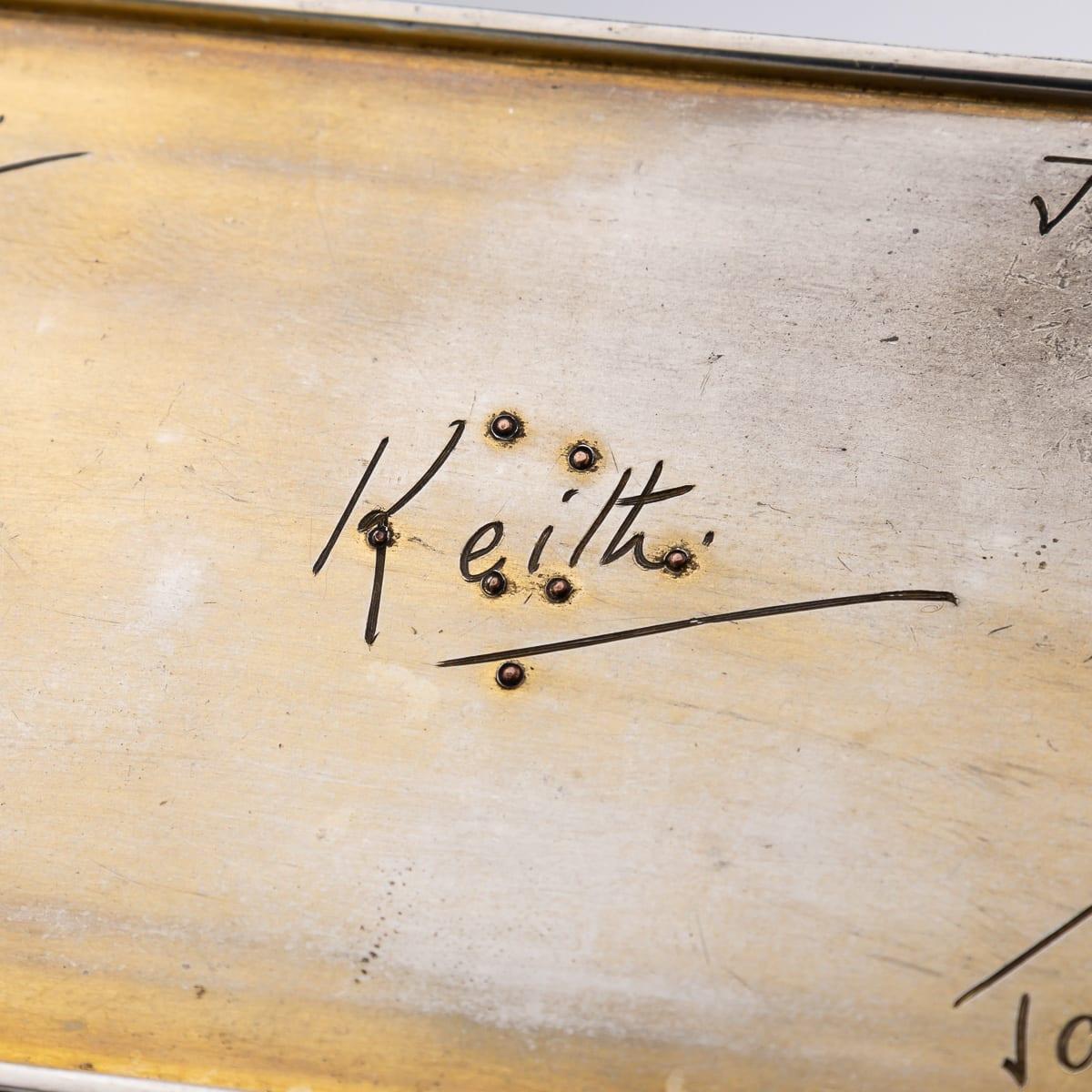 20thC English Solid Silver & 9K Gold Cigar Case By Cartier Of New Bond St c.1929 For Sale 6