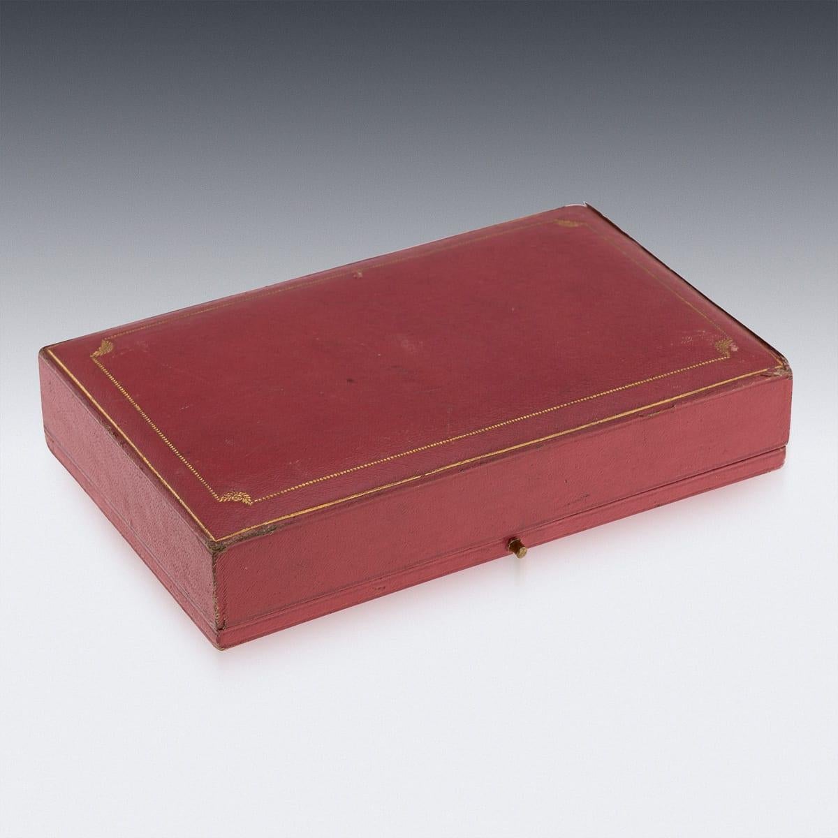 20thC English Solid Silver & 9K Gold Cigar Case By Cartier Of New Bond St c.1929 For Sale 3