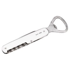 20thC English Solid Silver "Barmans Friend" Combination Tool By Asprey c.1930