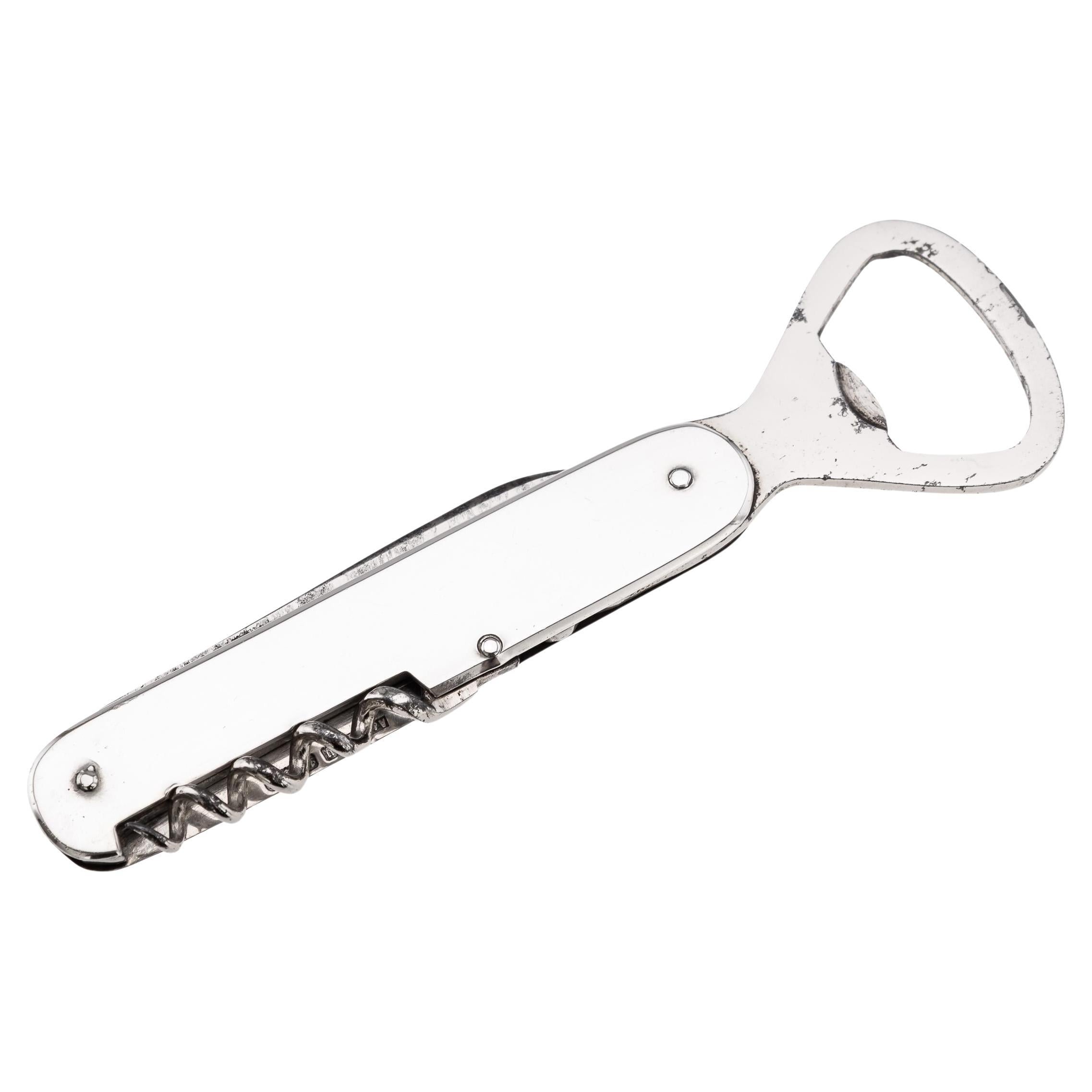 20thC English Solid Silver "Barmans Friend" Combination Tool By Asprey c.1935