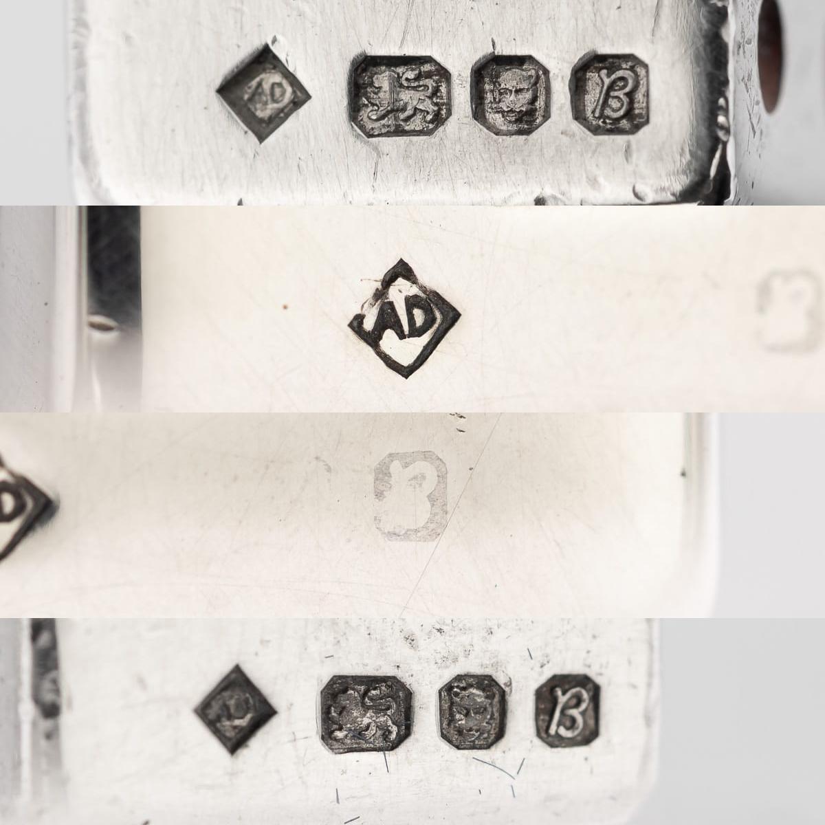 Set di dadi da Backgammon in argento massiccio e smalto del XX secolo di Dunhill London c.C. in vendita 3