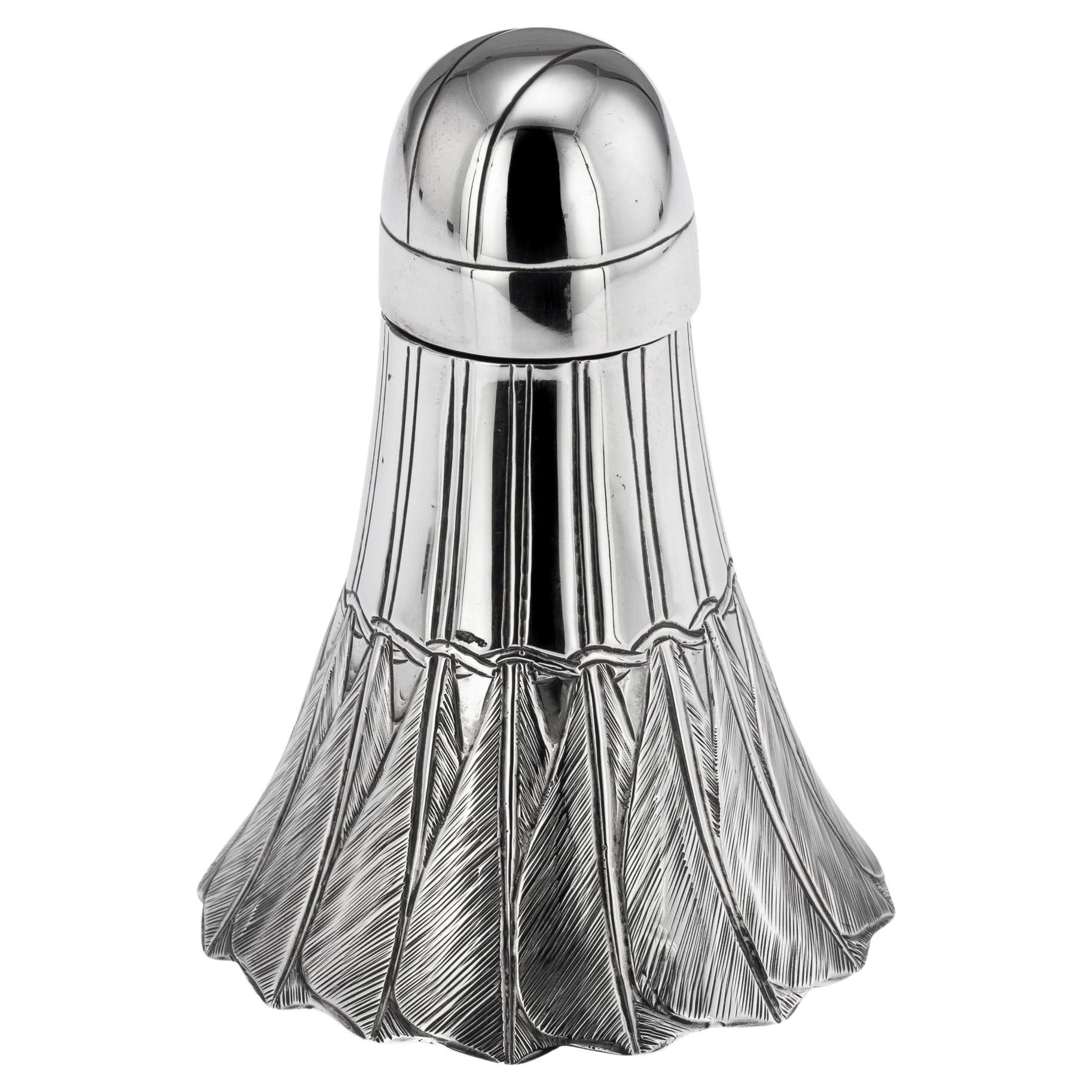 Calamaio "Shuttlecock" in argento massiccio del XX secolo, Birmingham, 1928 ca. in vendita