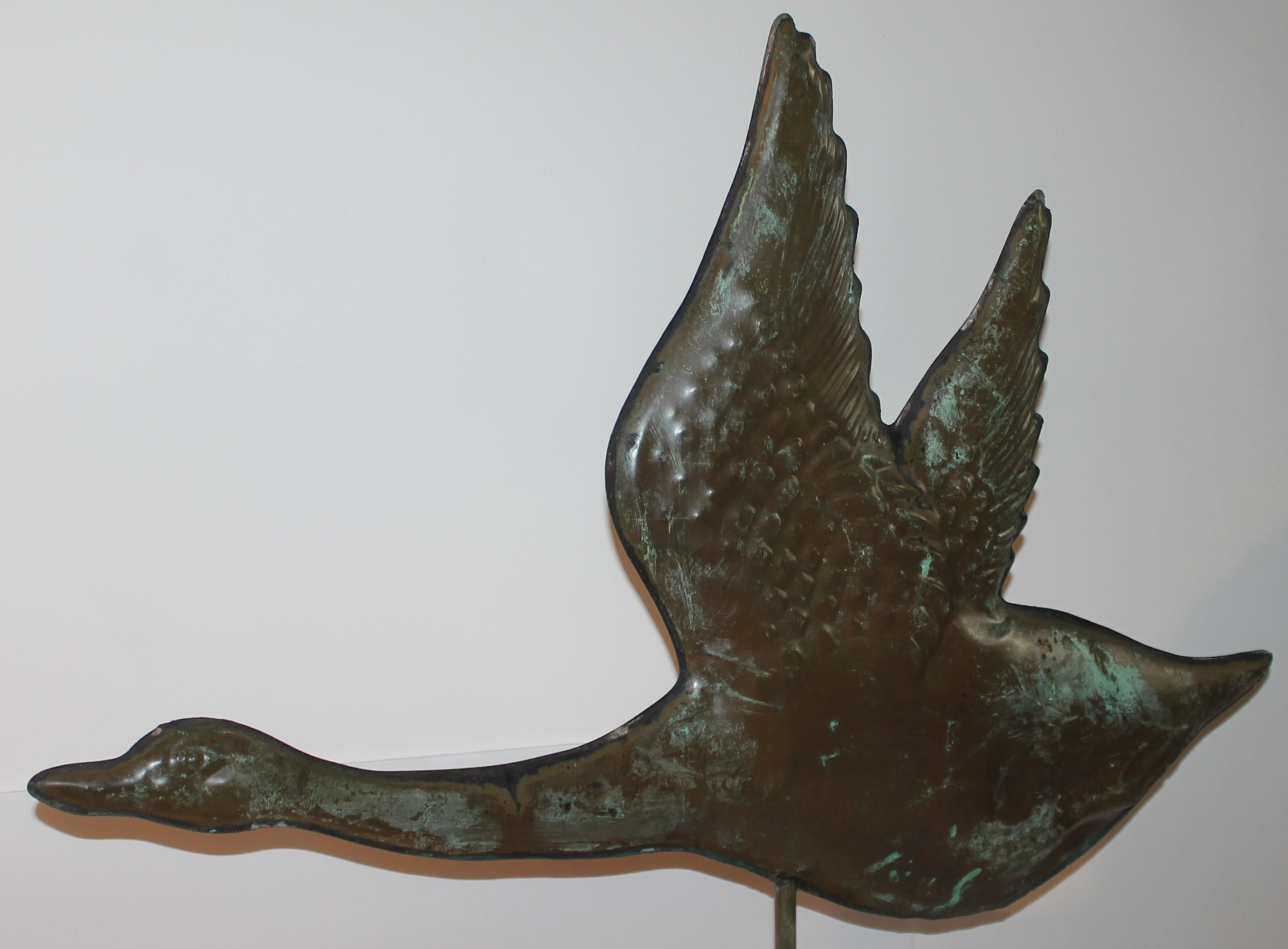 20th Century 20thc Flying Goose Weather Vane