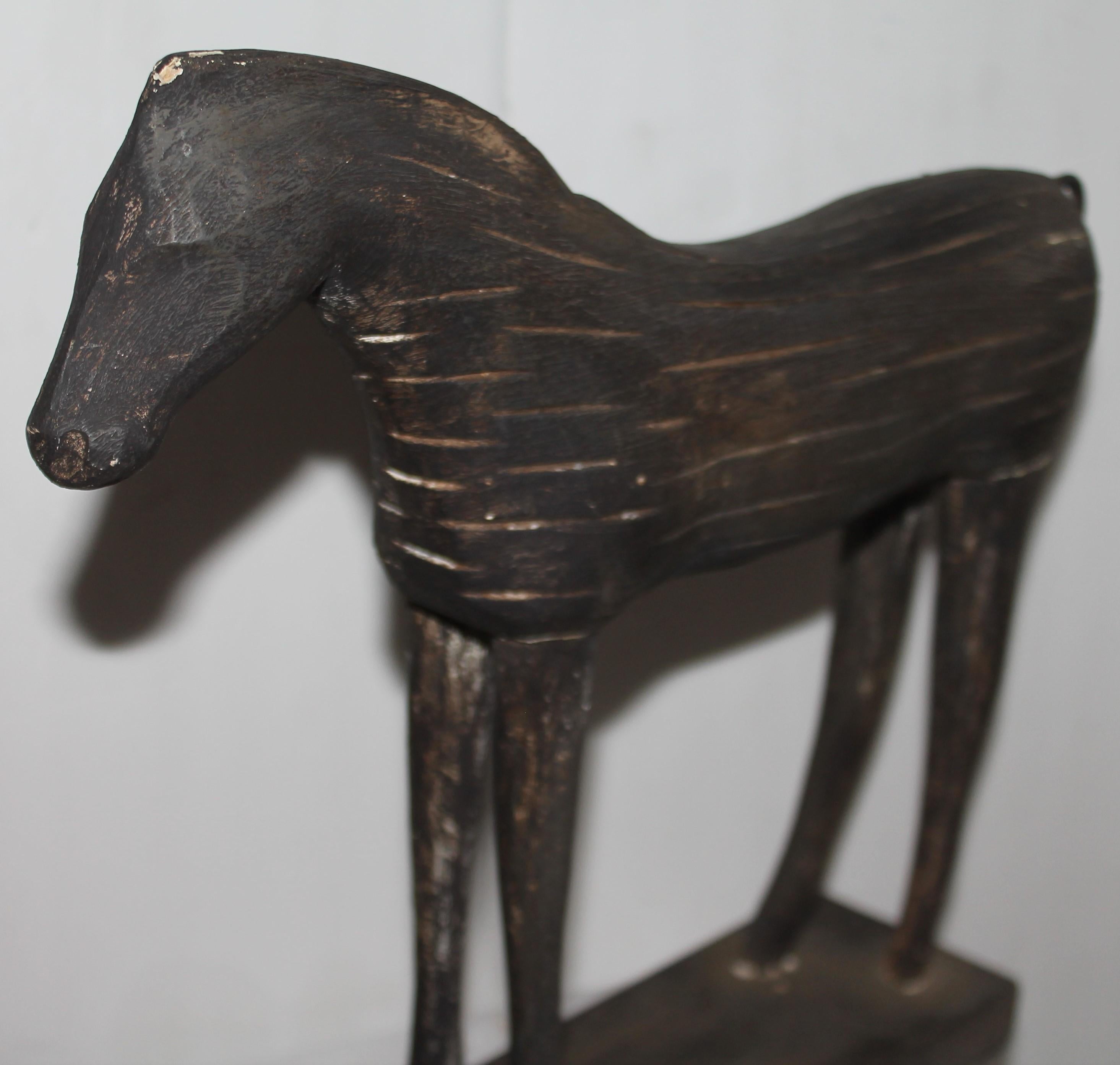 Adirondack 20thc Folk Art Carved & Painted Horse For Sale