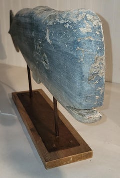 20thc Folk Art hand Carved and Painted Whale