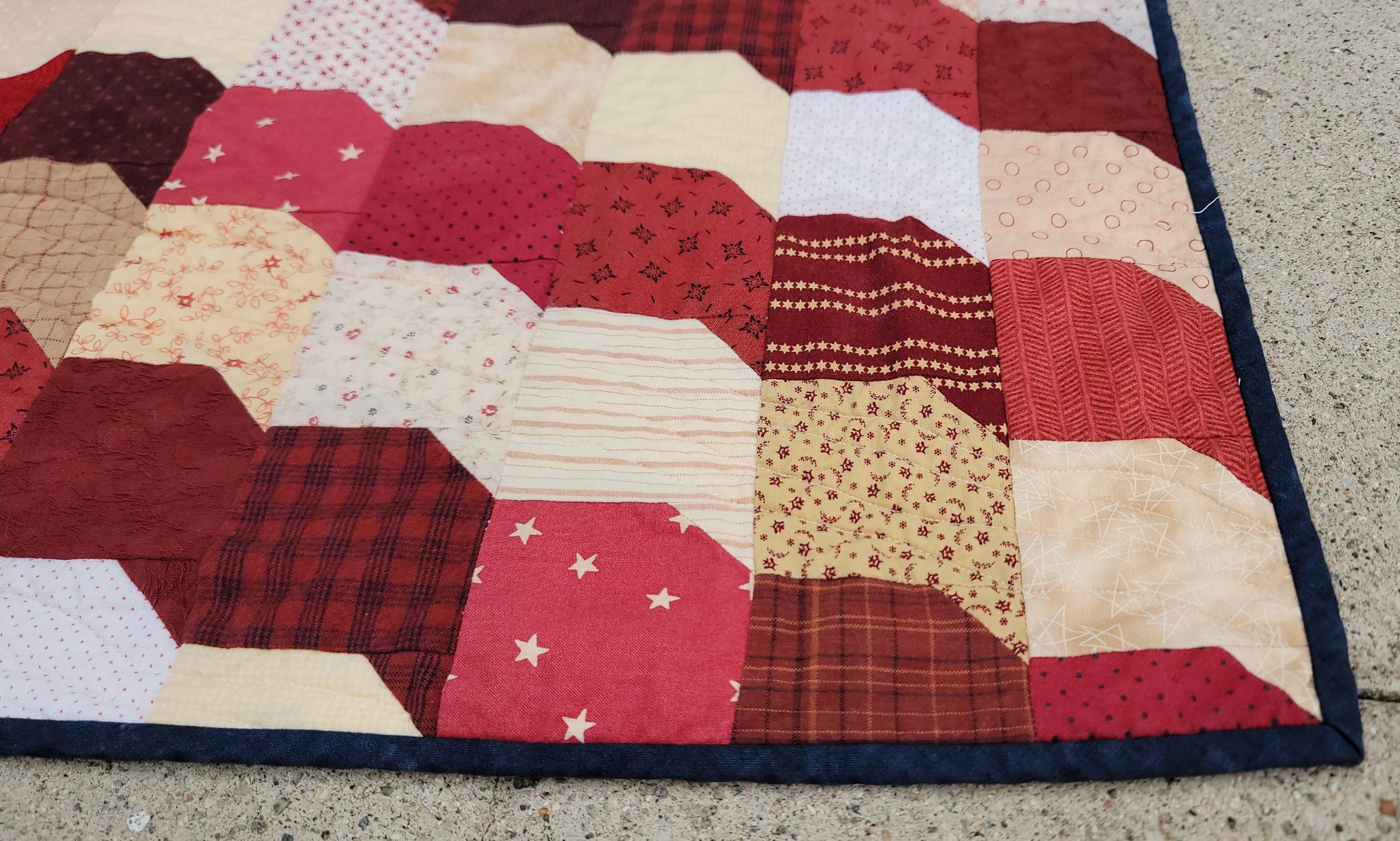 Folky hand crafted flag quilt from the mid west is signed and dated.Signed by the maker : Janette Gronvold June 2011 to honor all our past and present veterans.Amazing provenance !!! Amazing contemporary folk art quilt.