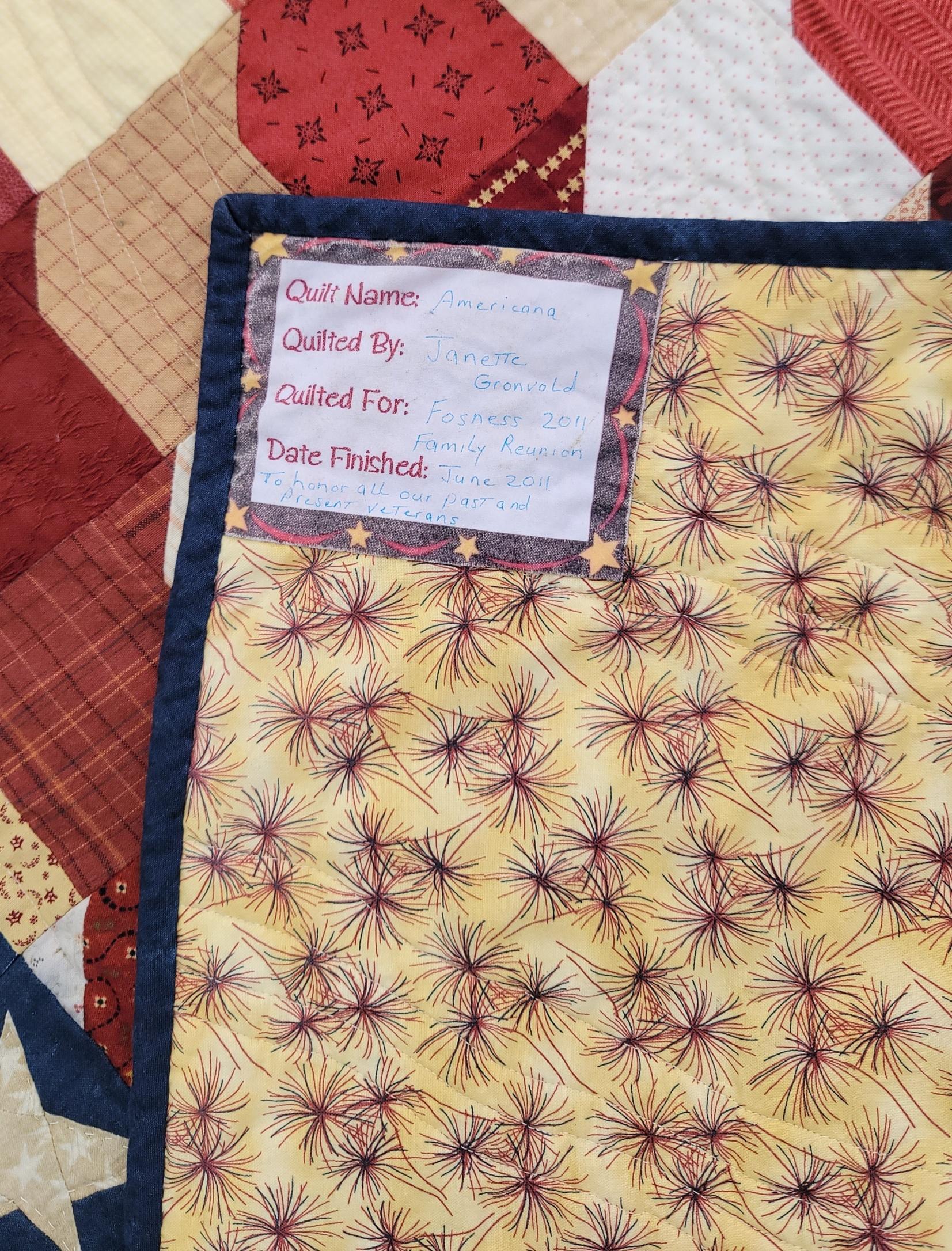 Contemporary 20Thc Folky Flag Quilt For Sale