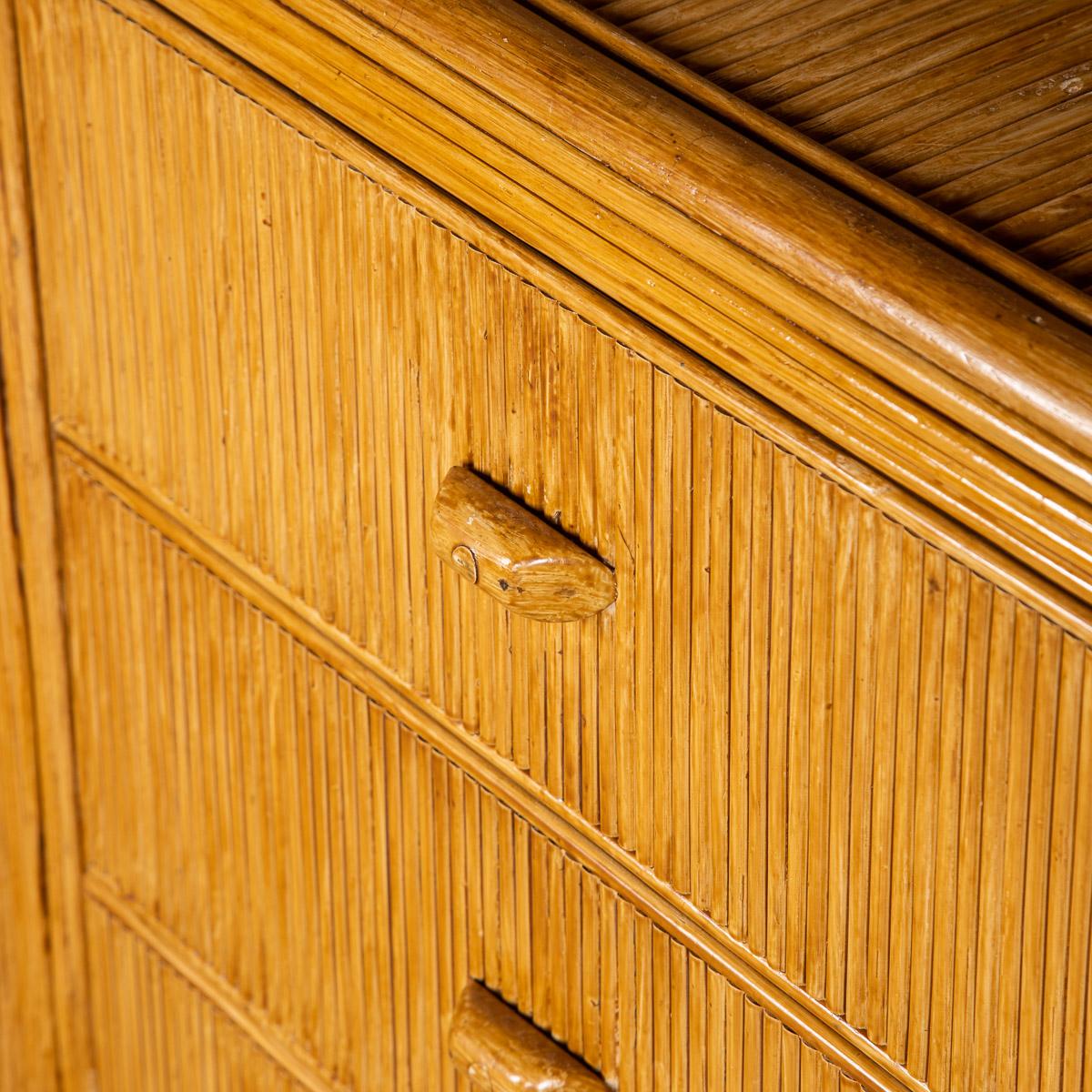 20th Century French Bamboo Rattan Sideboard, circa 1970 4