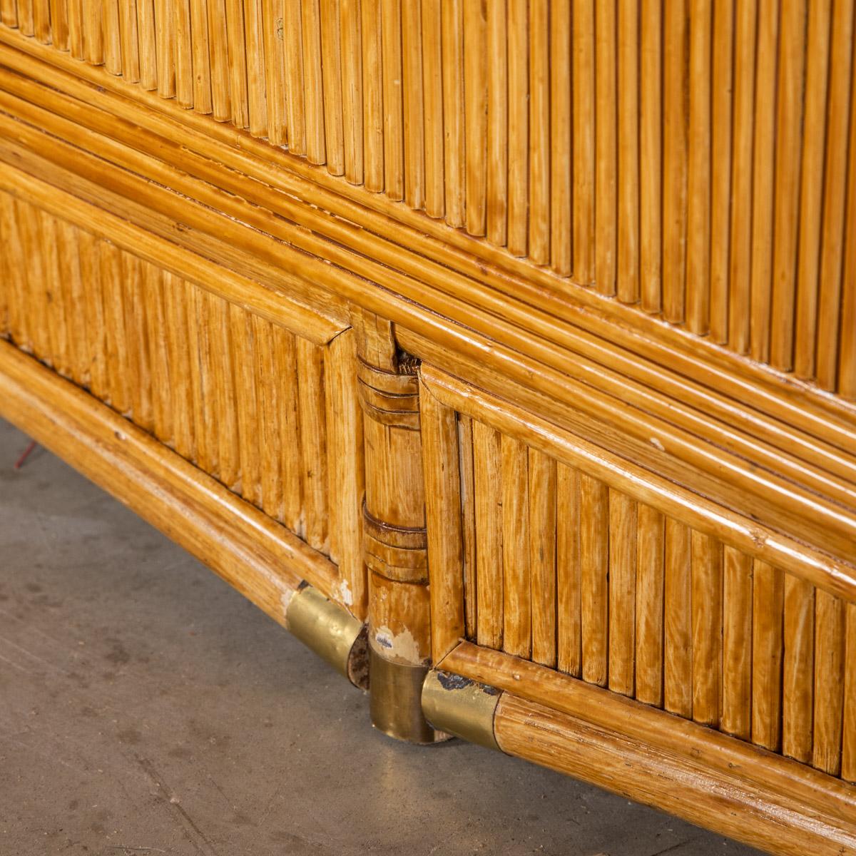 20th Century French Bamboo Rattan Sideboard, circa 1970 5