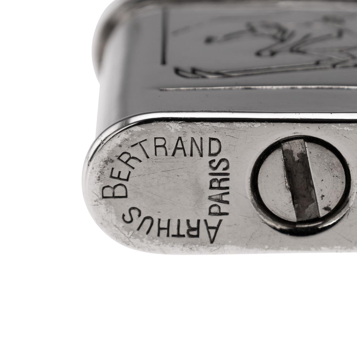 20èmeC Français Chrome Plated Novelty 'Skiier' Lighter By Arthus Bertrand c.1950 en vente 5
