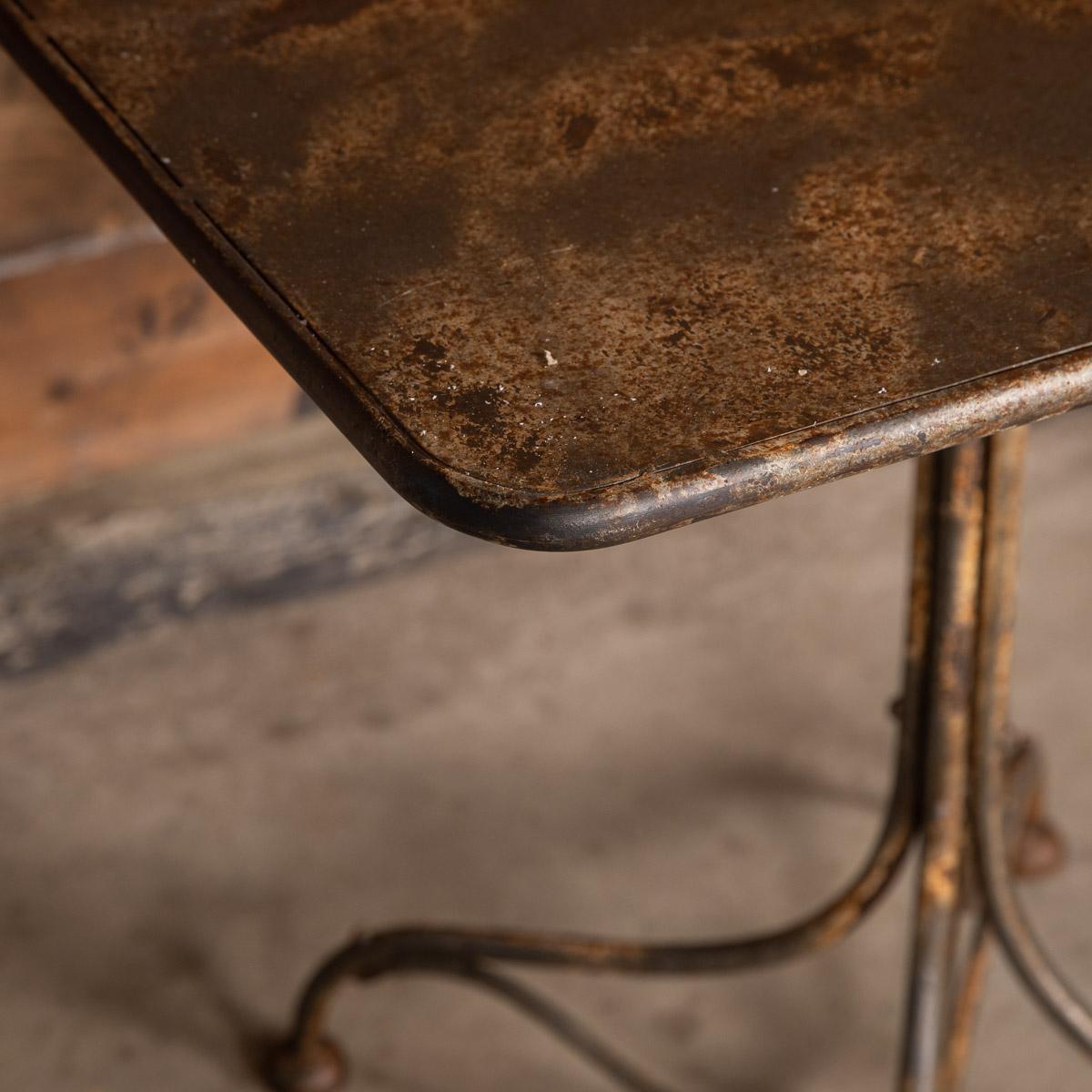 20th Century French Country House Dining Metal Table, circa 1920 2