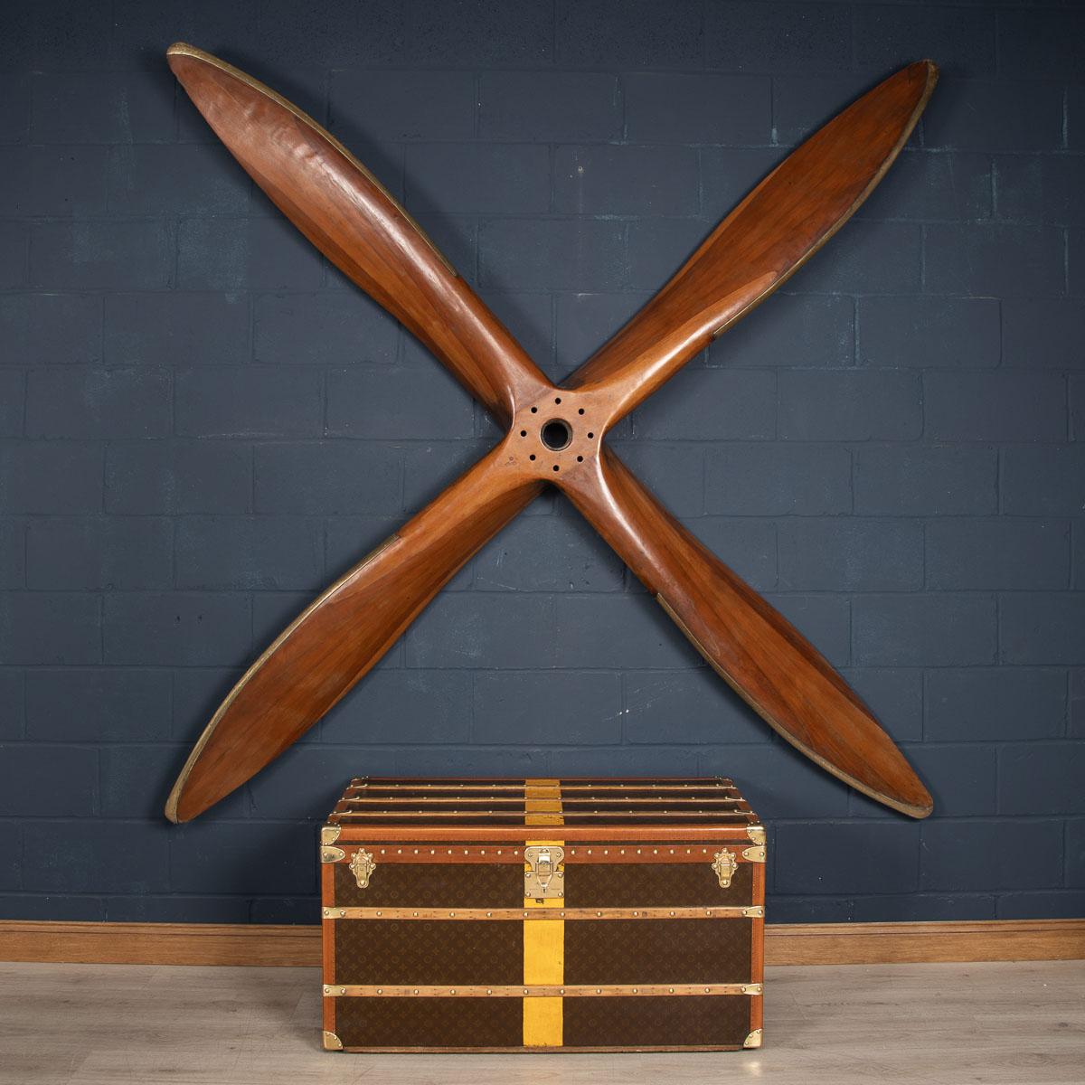 An extremely rare four-blade propeller from a Vickers Vernon aircraft. The Vickers Vernon was a British biplane troop carrier used by the Royal Air Force. It entered service in 1921, and was the first dedicated troop transport of the RAF. The Vernon