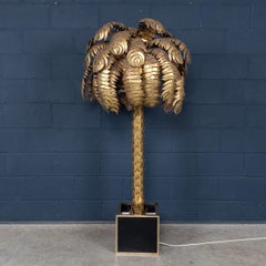 Lampada da terra a palma francese del XX secolo, Christian Techoueyres per Maison Jansen c1970