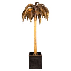 20. Jahrhundert Französische Palmen Stehlampe, Christian Techoueyres für Maison Jansen um 1970