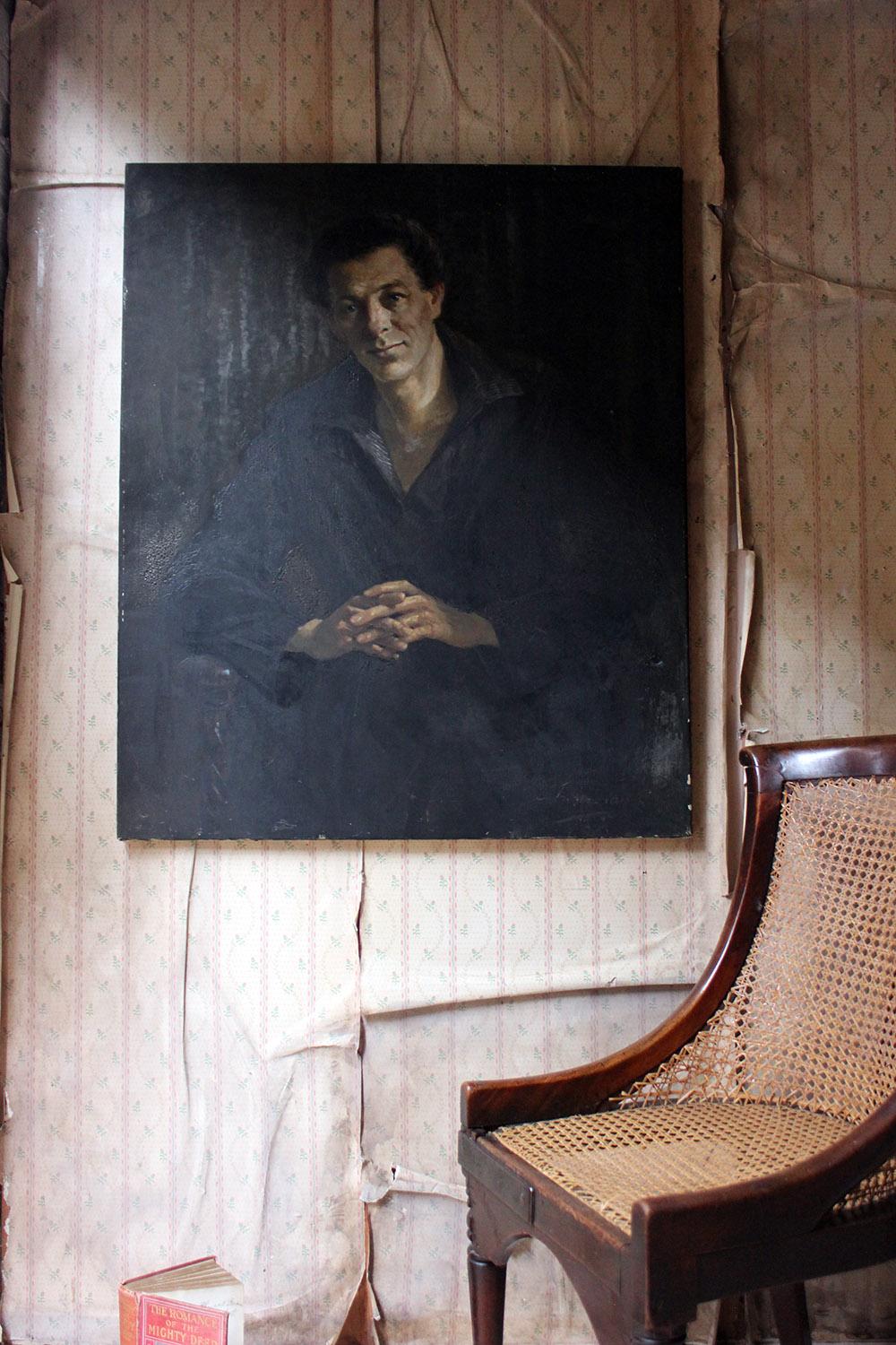 20th Century French School Oil on Canvas Portrait of a Gentleman circa 1935-1955 13