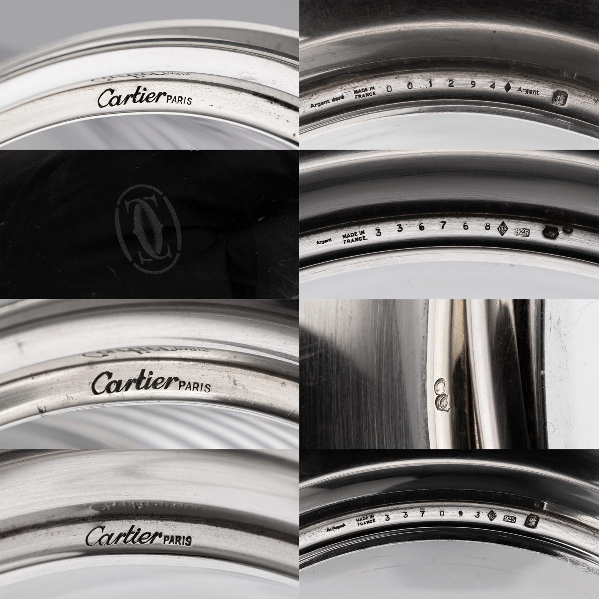 Cubiteras y enfriador de champán franceses montados en plata del siglo XX, de Cartier en venta 4