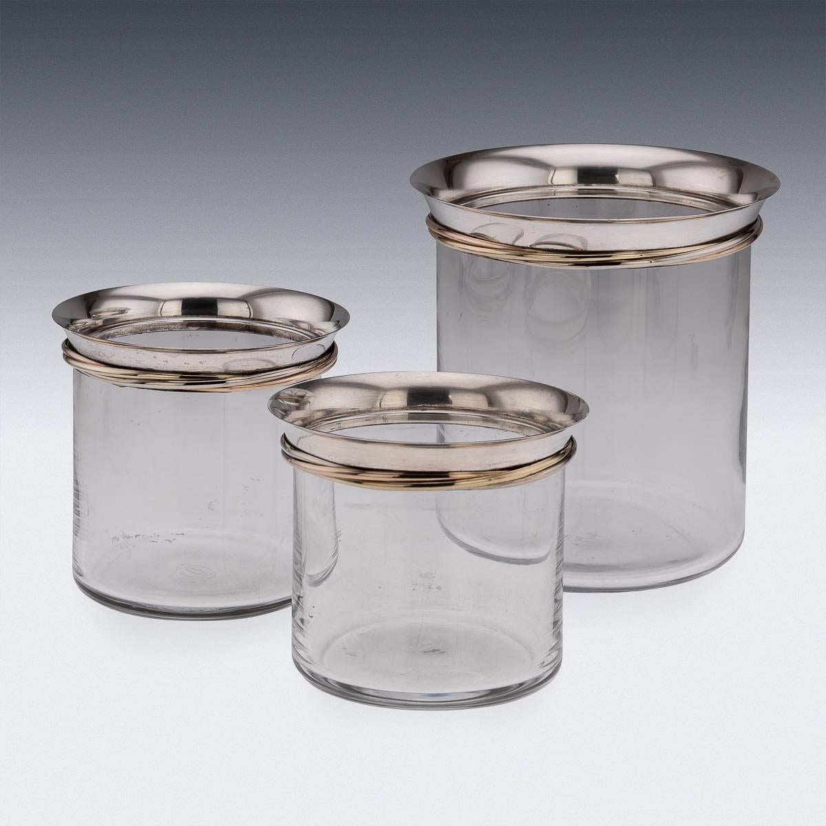 Cubiteras y enfriador de champán franceses montados en plata del siglo XX, de Cartier Otro en venta