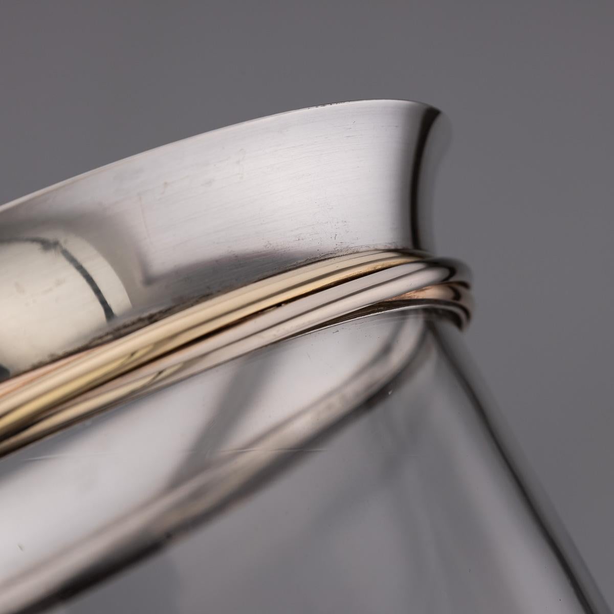 Cubiteras y enfriador de champán franceses montados en plata del siglo XX, de Cartier Silver en venta