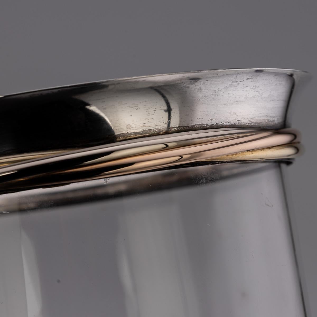 Cubiteras y enfriador de champán franceses montados en plata del siglo XX, de Cartier en venta 3