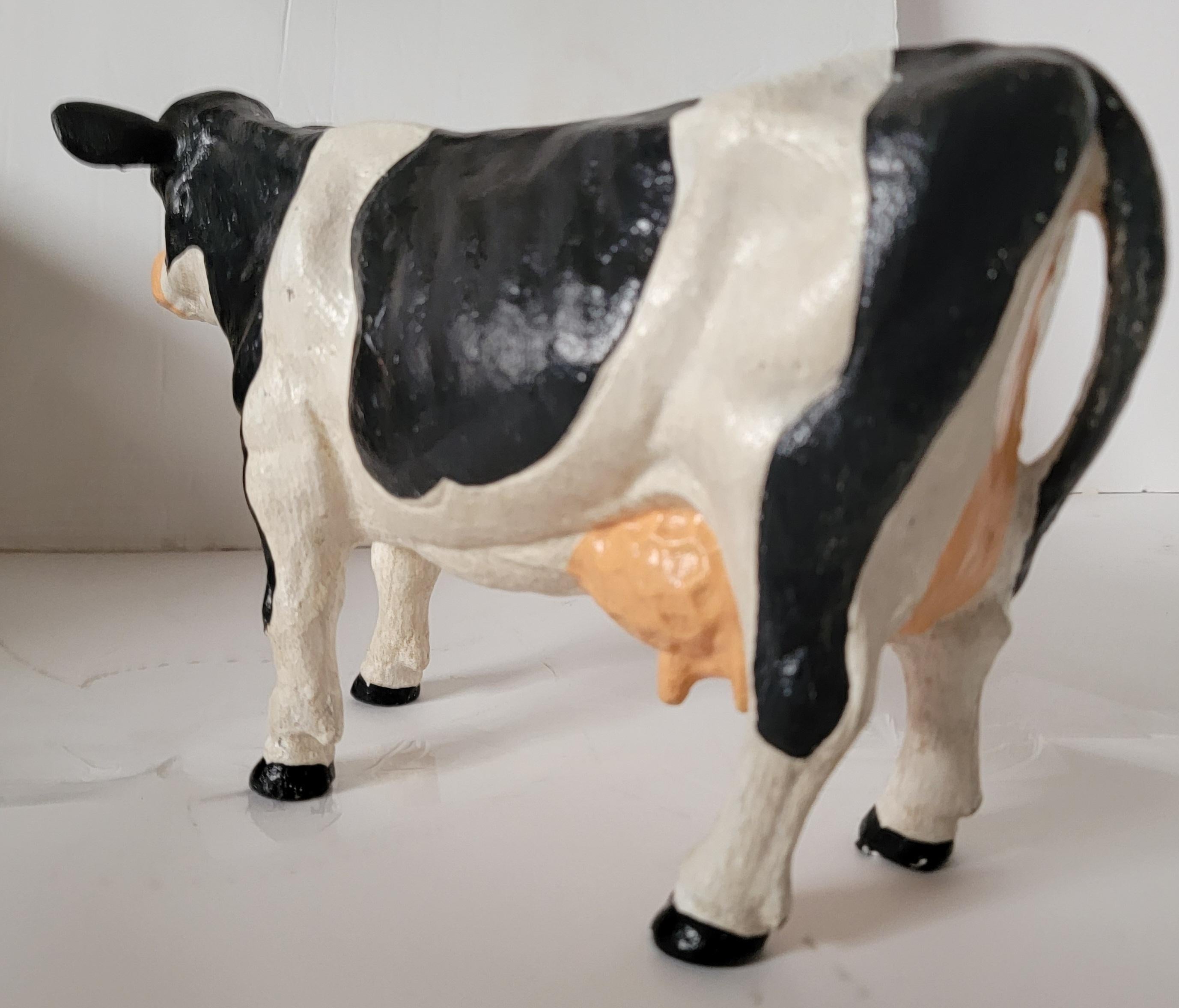 Painted 20th Century Full Body Cow Door Stop For Sale