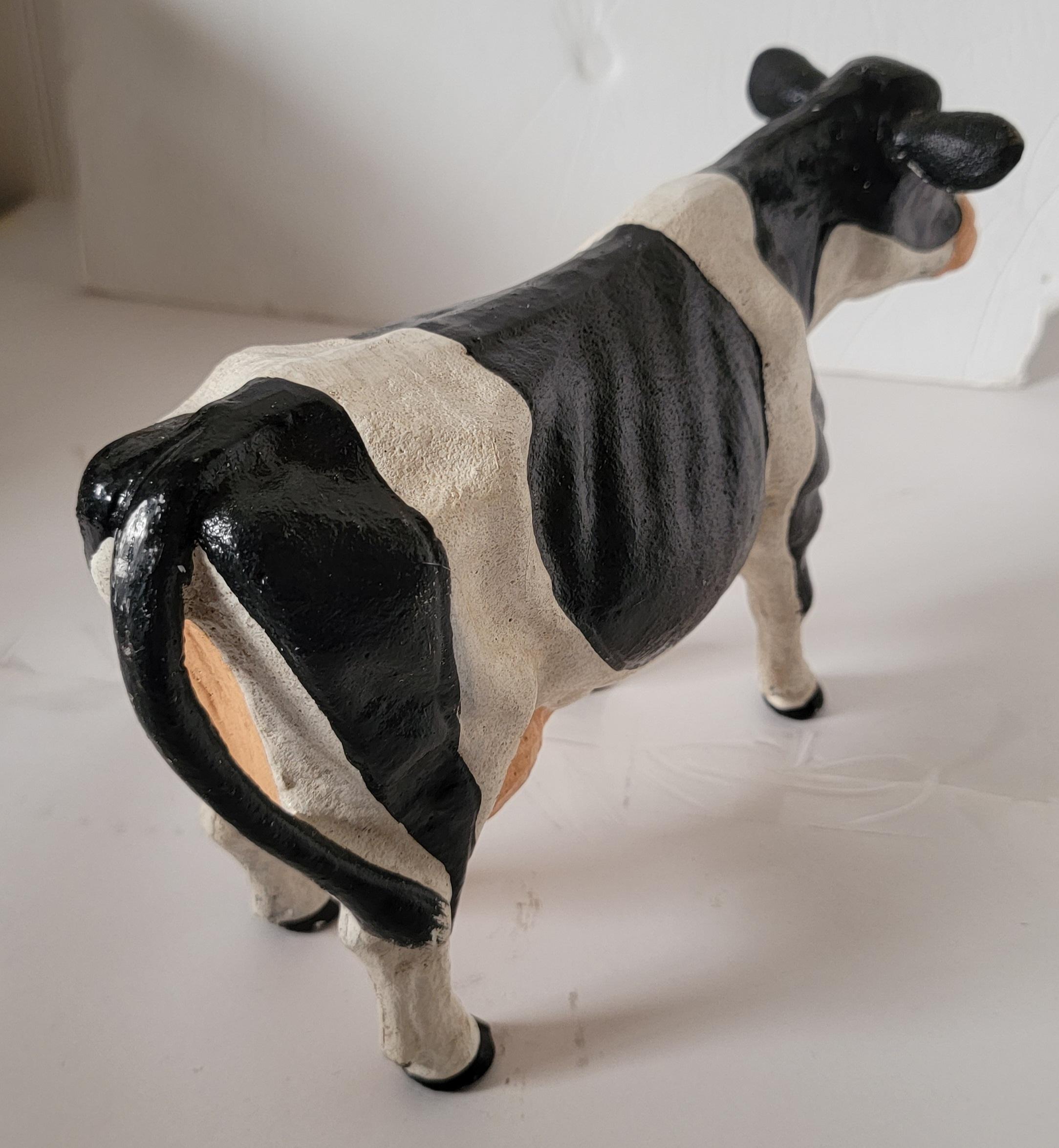 20th Century Full Body Cow Door Stop In Good Condition For Sale In Los Angeles, CA